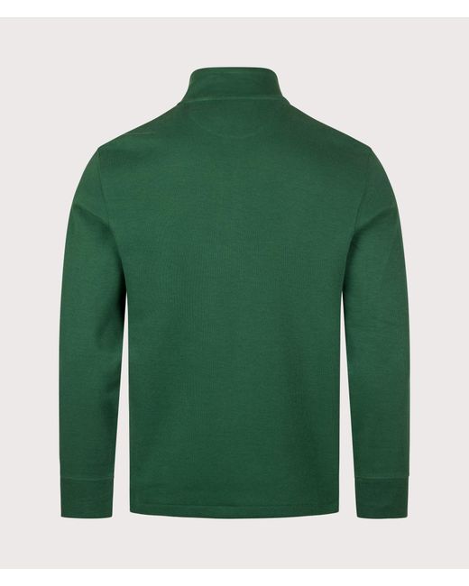 Polo Ralph Lauren Green Loose Fit Estate-Rib Quarter Zip Knit Jumper for men