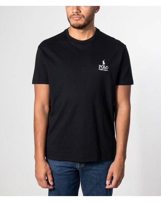 Polo Ralph Lauren Black Classic Fit Logo T-Shirt for men