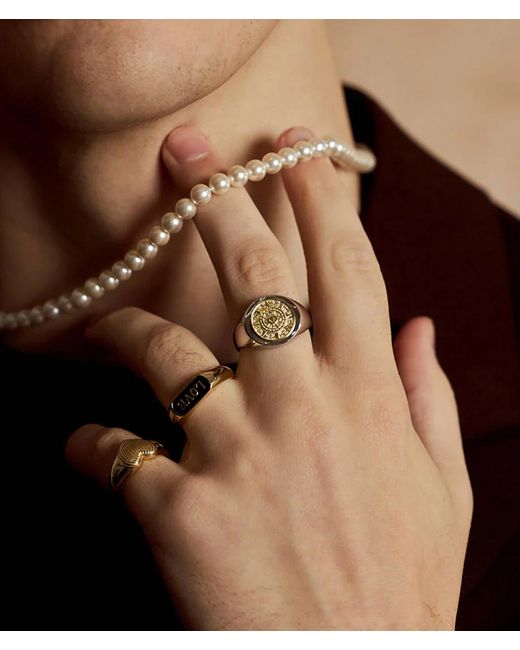 Serge Denimes Natural Sterling Compass Ring for men