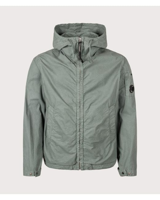 C P Company Gray Micro-Reps Hooded Lens Jacket for men