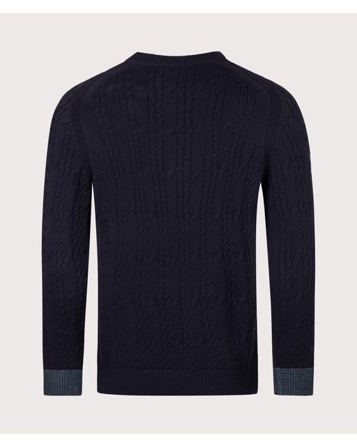 Paul Smith Blue Cable Knit Jumper for men