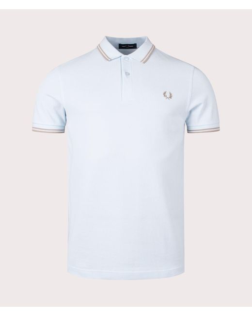 Fred Perry White Twin Tipped Polo Shirt for men