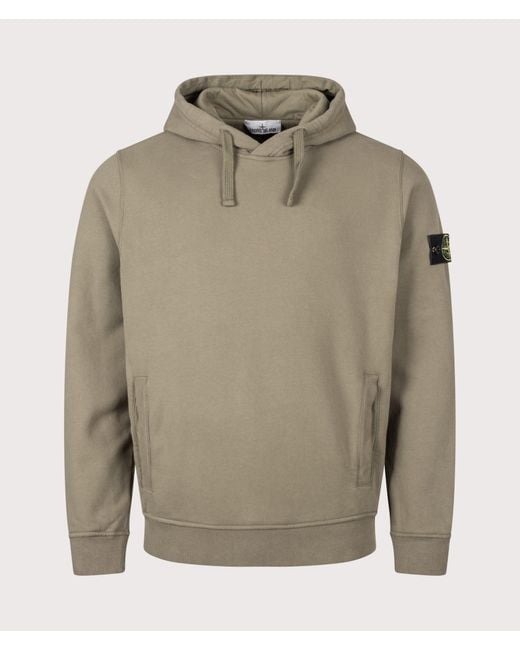 Stone Island Natural Brushed Organic Cotton Fleece Hoodie for men