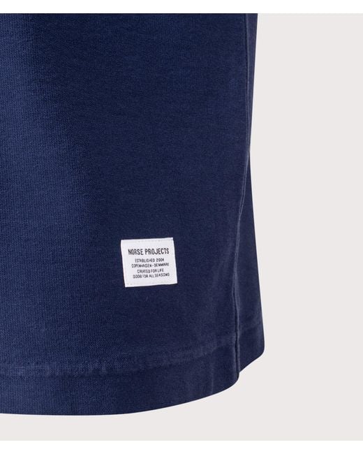 Norse Projects Blue Relaxed Fit Elmelunde Organic Cotton Gmd T-Shirt for men