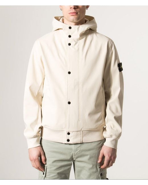 Stone Island Shell R Jacket Stone Island Light Soft Shell-R E.Dye Technology Hooded Jacket in ...