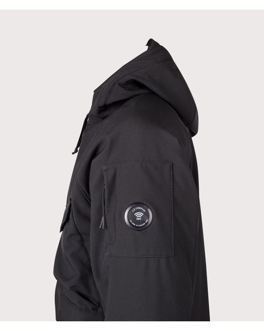C P Company Blue C.P. Shell-R Padded Hooded Lens Jacket for men