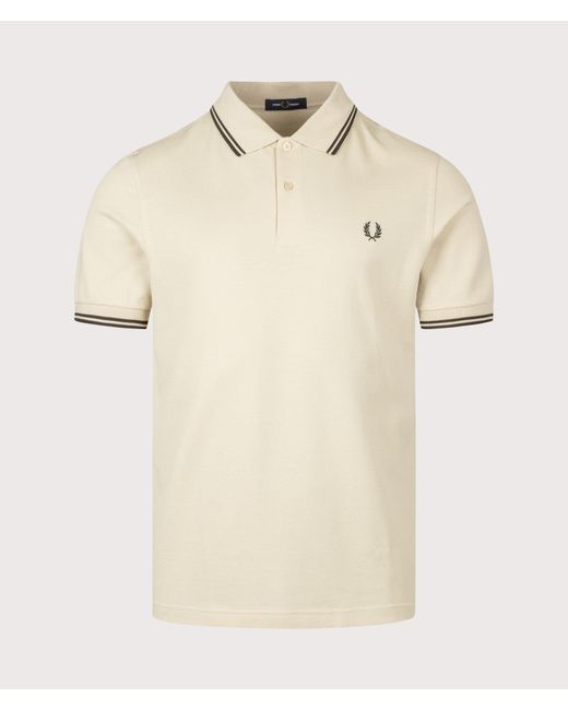 Fred Perry Natural Regular Fit Twin Tipped Polo Shirt for men