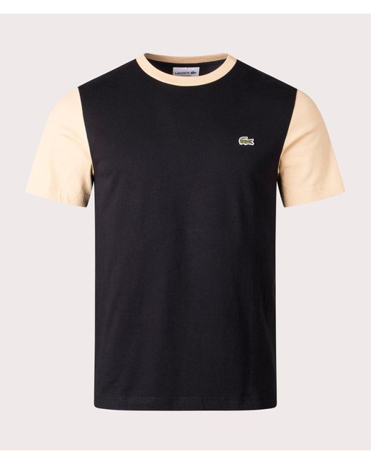 Lacoste Black Colour Block T-shirt for men
