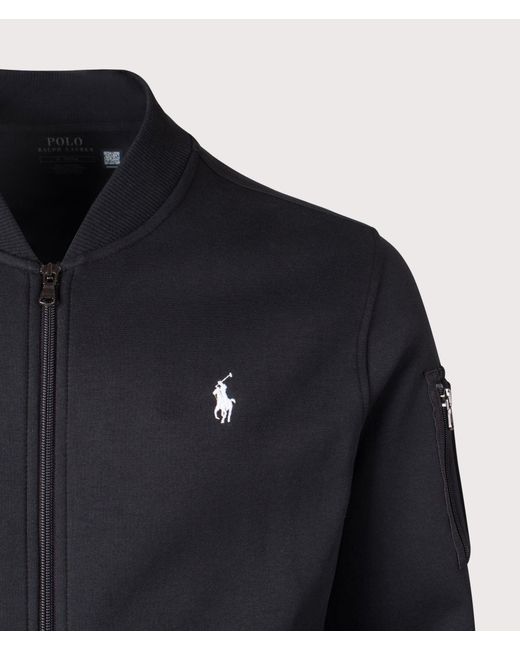 Polo Ralph Lauren Blue Double Knit Bomber Jacket for men
