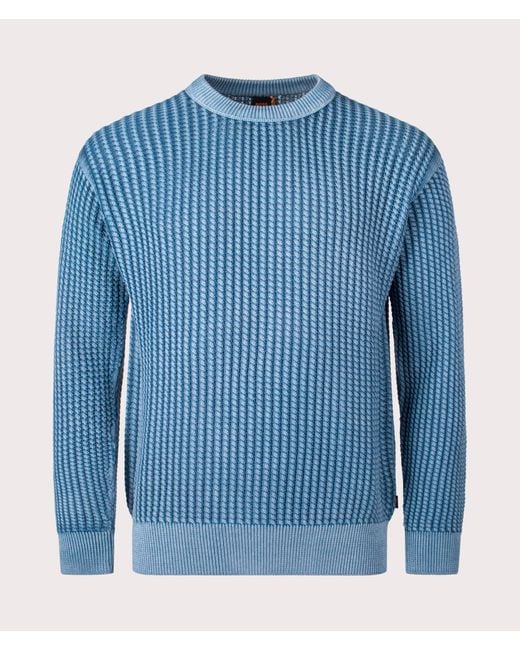Boss Blue Relaxed Fit Agolan Jumper for men