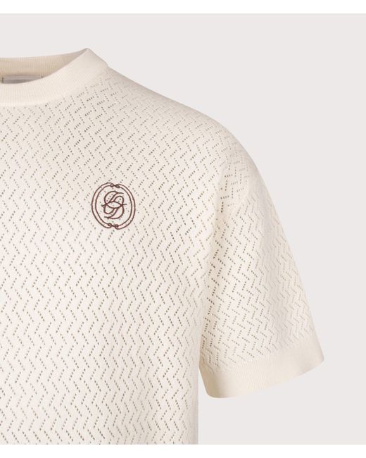 Drole de Monsieur Natural Mirrored 'D' Openwork Mesh T-Shirt for men