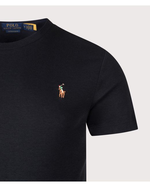 Polo Ralph Lauren Black Custom Slim Fit Pima T-shirt for men