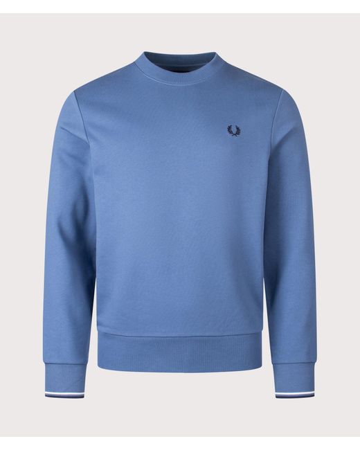 Fred Perry Blue Regular Fit Crew Neck Sweatshirt for men