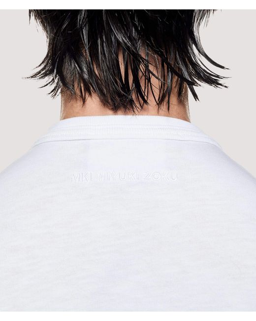 MKI Miyuki-Zoku White Relaxed Box Fit 220 Gsm Slub T-Shirt for men