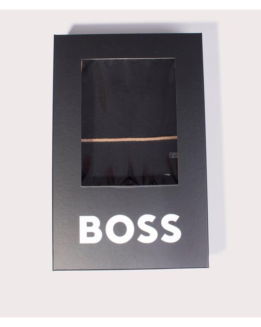 Boss Black Beanie And Scarf Set for men