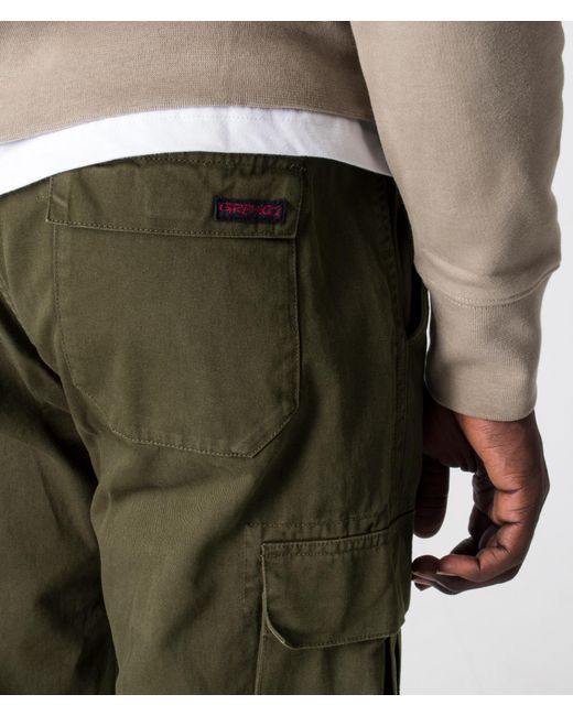 Gramicci Green Relaxed Fit Cargo Pants for men