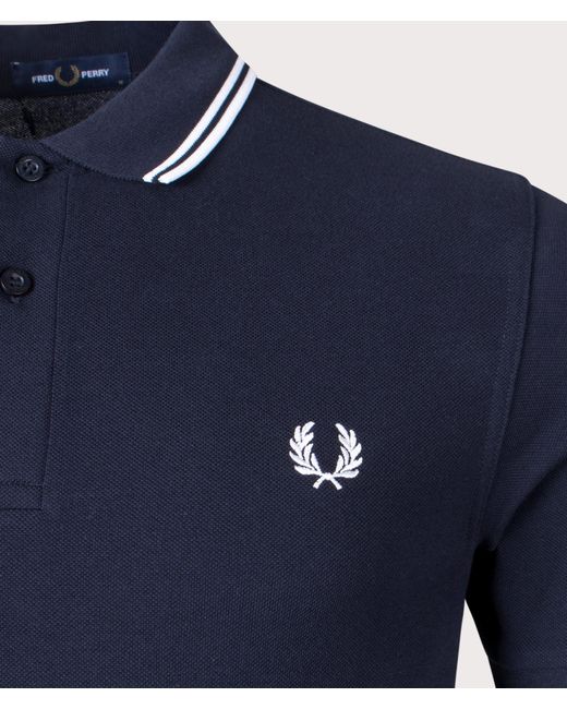 Fred Perry Blue Twin Tipped Polo Shirt for men
