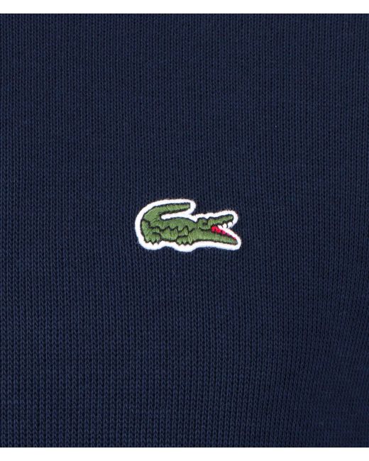 Lacoste Blue Quarter Zip Croc Logo Sweatshirt for men