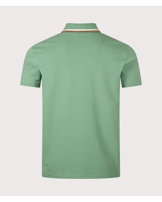 Paul Smith Green Regular Fit Quarter Zip Polo Shirt for men