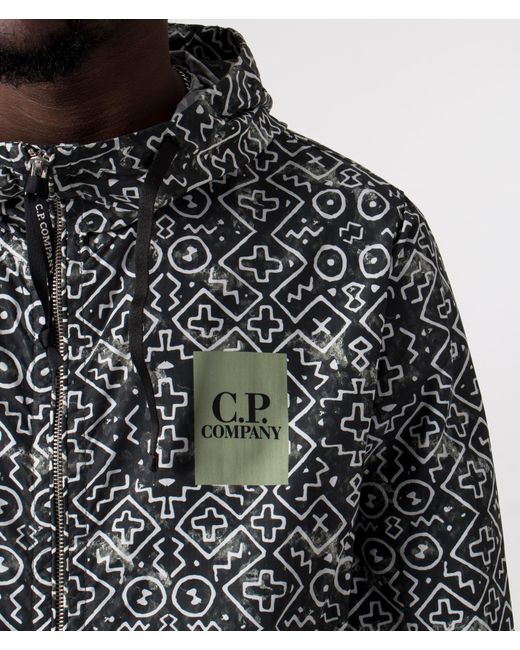 C P Company Gray Flatt Nylon Inca Goggle Short Jacket for men