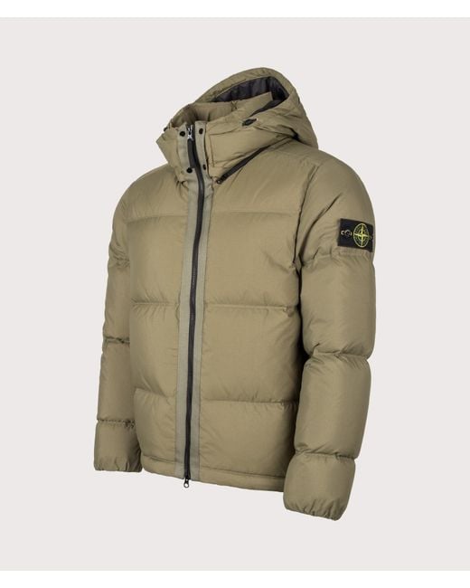 Stone Island Green Matt Ripstop Cordura Advanced Fabrics Puffer Jacket for men