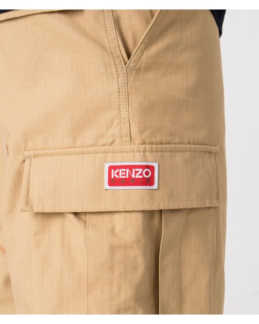 KENZO Natural Relaxed Fit Bermuda Shorts for men