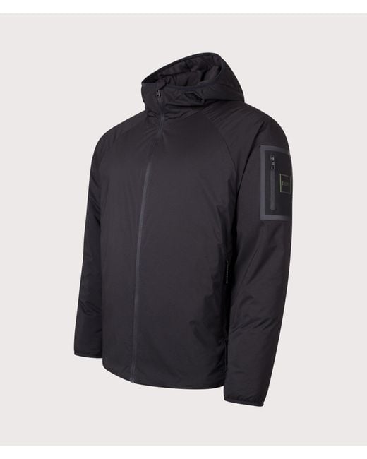 Boss Blue Regular Fit Lite-X Hooded Jacket for men