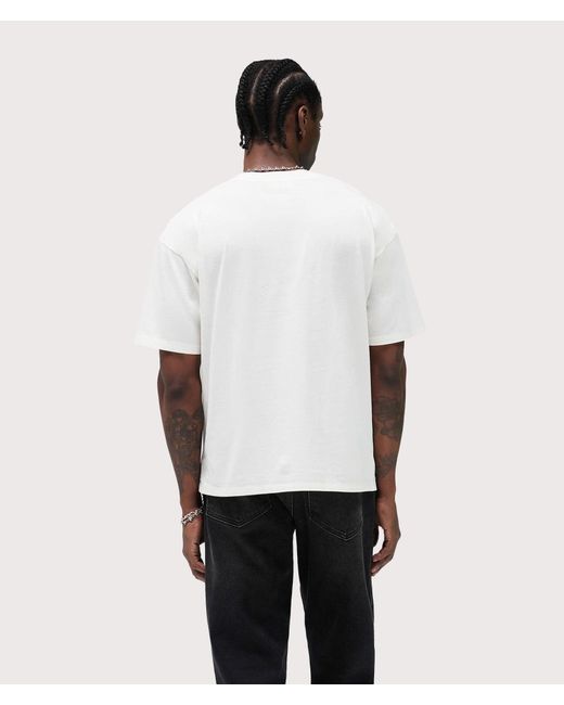 Represent White Oversized Fit Western Initial T-Shirt for men