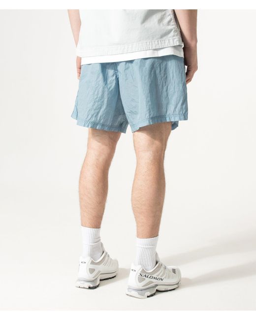 Stone Island Blue Relaxed Fit Water Reactive Faded Camo Swim Shorts for men