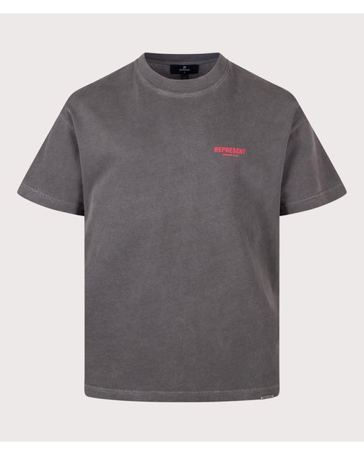 Represent Gray Oversized Fit Owners Club T-Shirt for men