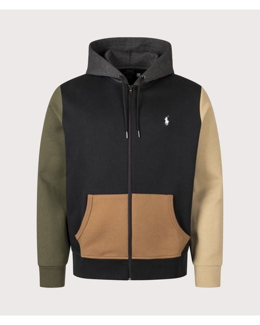 Polo Ralph Lauren Black Double-Knit Zip Through Hoodie for men