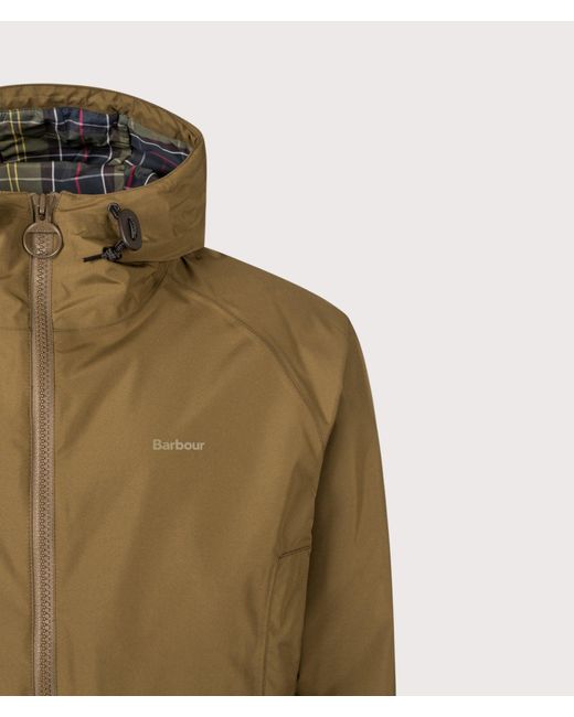 Barbour Green Hooded Domus Waterproof Jacket for men