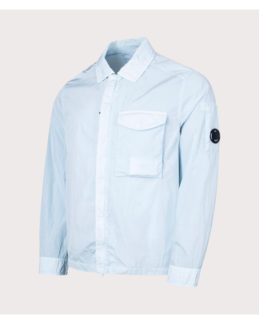 C P Company Blue Chrome-r Pocket Overshirt for men