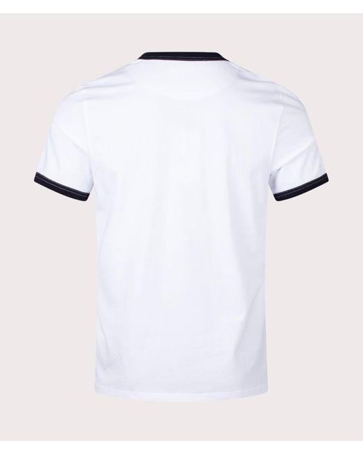 Pretty Green White Epsilon Ringer T-shirt for men