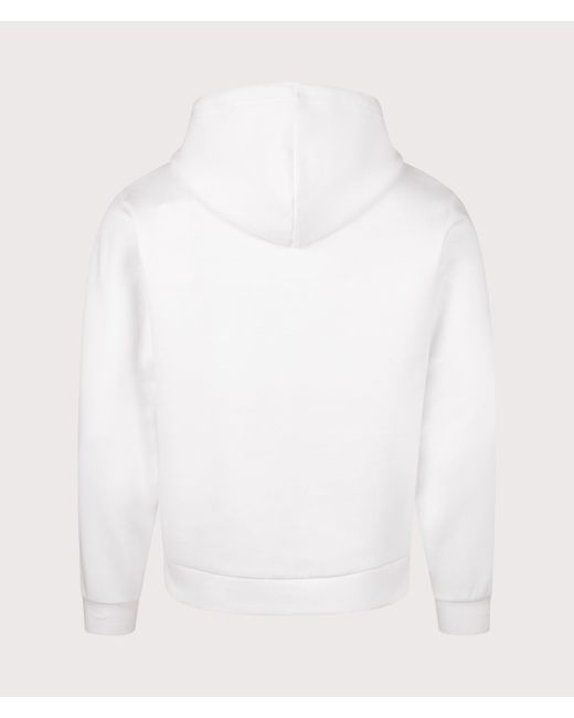 Aquascutum White Scuba Insert Full Zip Hoodie for men