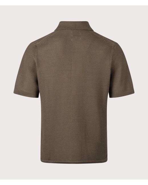 Norse Projects Brown Fredensborg Short Sleeve Knitted Shirt for men