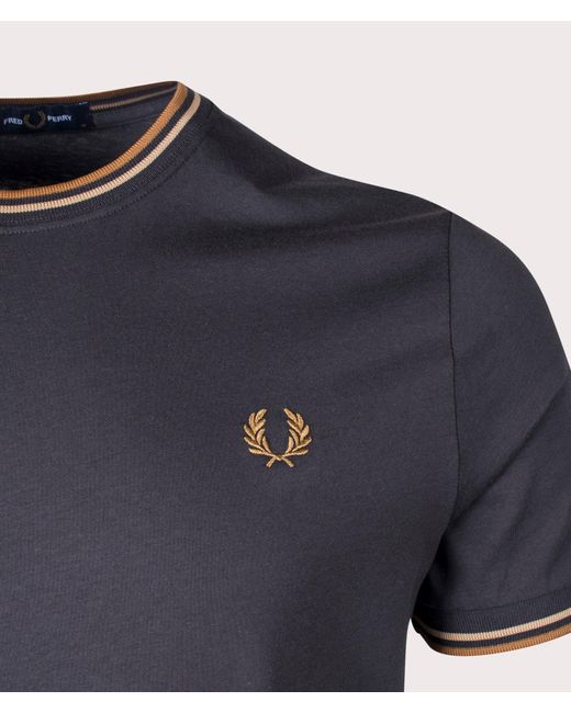 Fred Perry Blue Twin Tipped T-shirt for men