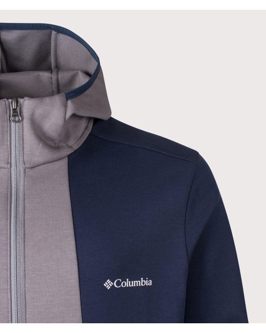 Columbia Blue Tech Spacer Zip Through Hoodie for men