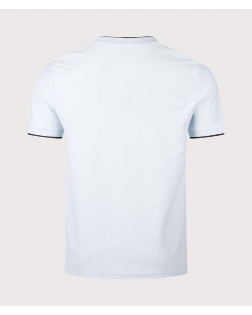 Fred Perry White Regular Fit Pocket Detail Piqué T-Shirt for men
