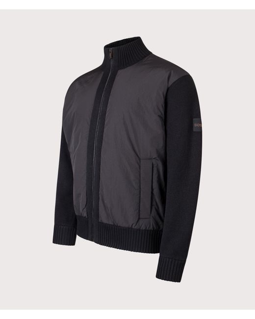 Boss Blue Korado Hybrid Knitted Track Jacket for men