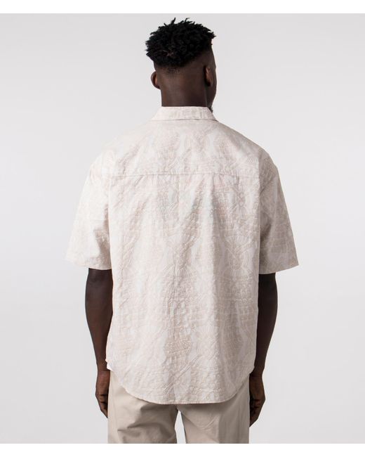 Daily Paper Natural Zuri Macrame Jacquard Relaxed Short Sleeve Shirt for men