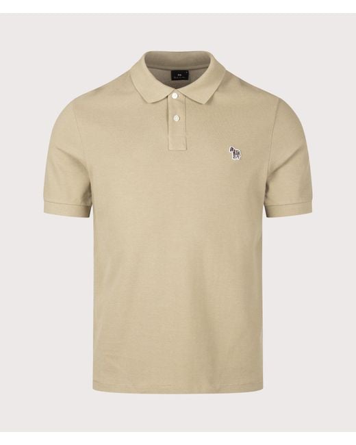 Paul Smith Natural Regular Fit Zebra Polo Shirt for men