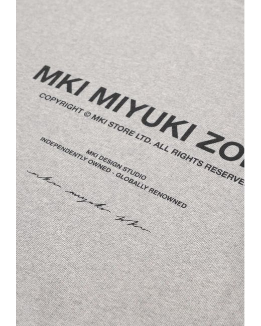 MKI Miyuki-Zoku Gray Oversized Design Studio Crewneck Sweatshirt for men
