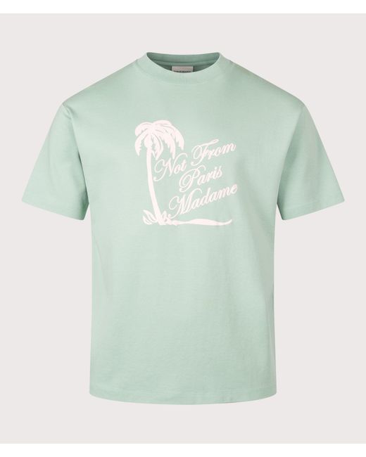 Drole de Monsieur Green Palm Slogan T-Shirt for men