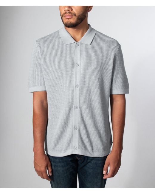 Boss Gray Relaxed Fit Akepalo Knitted Polo Shirt for men