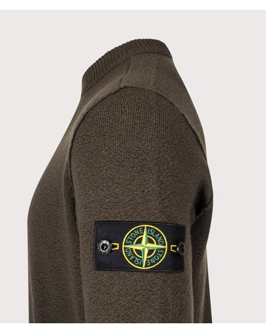 Stone Island Gray Loose Fit Pure Rws Wool Jumper for men