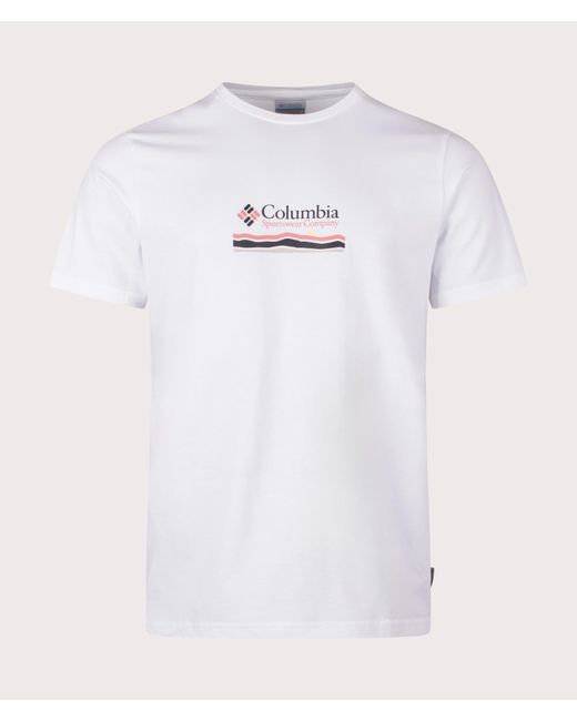 Columbia White Explorers Canyon Back Graphic T-shirt for men