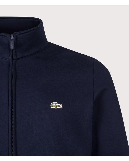 Lacoste Blue Regular Fit Zip Through Sweatshirt for men