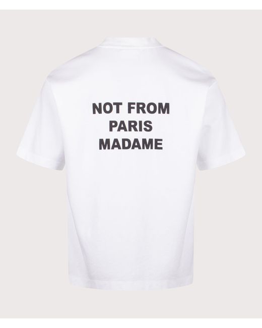 Drole de Monsieur White Slogan T-Shirt for men