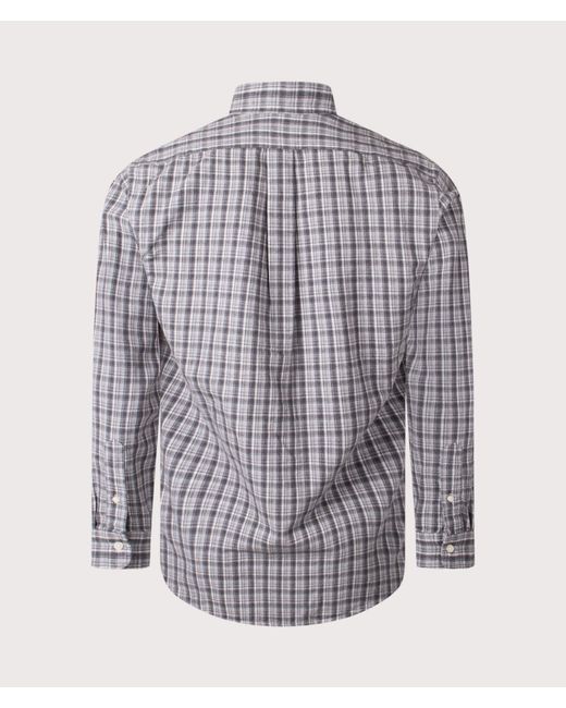 Polo Ralph Lauren Blue Custom Fit Brushed Oxford Shirt for men
